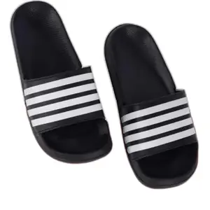 Men Casual slippers comfortable slides (Black-FMF-14-Men-Flipflop-07)