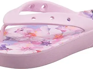 Crocs Women Ballerina Pink/Floral Classic Slide 208834-6W8-W7