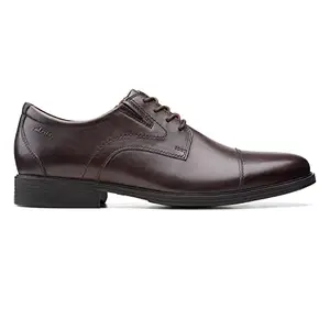 Clarks Mens Whiddon Cap Dark Brown Uniform Dress Shoe (26156672) UK-6