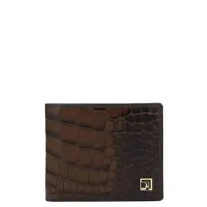 Da Milano Genuine Leather Brown Bifold Men Wallet with Multicard Slot