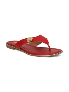 Bata womens MILLER THONG Red Slipper - 3 UK (5715929)