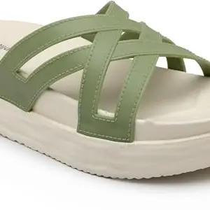 JUMPLITE Women's Green PVC Casual Sandal - JL-ART-3023-3A-Green_41