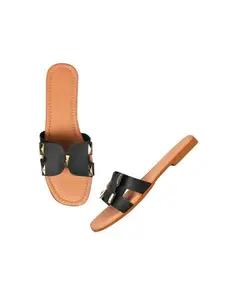 TRYME Comfortable Fashionable Stylish Flat Sandal For Women's And Girls