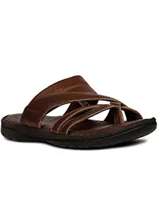 Scholl Men's NW ERIC TOERING Toe Ring Slippers (8744145_BROWN_7 UK)