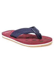 ABROS Men's AWFG3008 Wookee Slipper -Maroon/Navy -6 UK