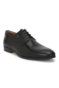 Louis Philippe Men Black Leather Lace Up Shoes