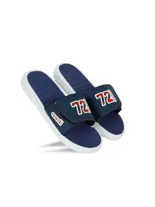 AADI Men's Blue Synthetic Leather Daily Use Casual Sliders/Flip Flop & Slippers