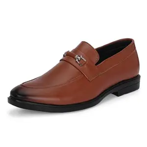 Centrino Formal Shoe for Men | Cushioned Insole | Stylish Slip ON | Perfect for Boys & Men | Office Wear & Formal Dress 6809-3 TAN