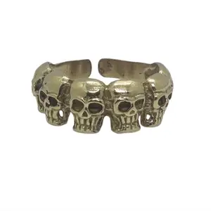 Skull Ring, Gold Plated, Brass