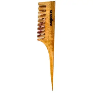 Anoothee Kacchi Neem Wooden Comb- Detangling, Frizz Control & Shine, Suited For All Hair Types (Pin tail Comb) - Smell free, Chemical free - Anti Hairfall, Anti Dandruff - Pure Neem wood