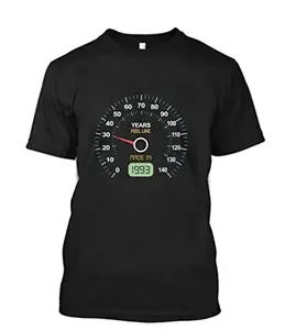 HAMERCOP 30th Birthday Shirt, 30th Speedometer, Born in 1993 Shirt Unisex T-Shirt Long Sleeve Sweatshirt Hoodie Black