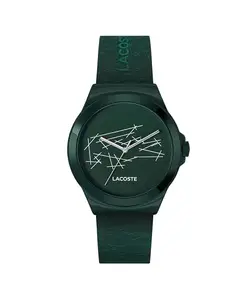Lacoste Neocroc Qtz Basic Green Round Dial Men's Watch|Silicone Material|Multi Color Band - 2011391