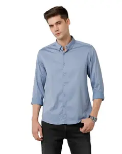 VOI Jeans Men's Lavender Slim Fit Shirt