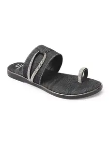 Carlton London Women Sandal,Navy,UK-6