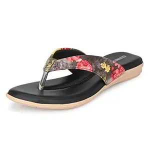 Centrino Women's 6215 Black Sandal-4 Kids UK (6215-01)