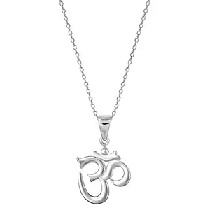 GIVA 925 Silver Om Pendant with Link Chain | Pendant to Gift Men and Women | With Certificate of Authenticity and 925 Stamp | 6 Month Warranty*