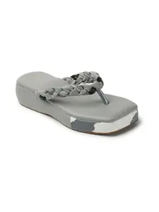 ICONICS Women's Slip On Comfortable Sandals for Daily Work Casual Use I ICN-ST-Wn-50 Grey 3 Kids UK