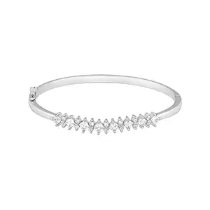 GIVA 925 Silver Studded Zircon Elegance Bracelet, Adjustable | Gifts for Women and Girls | With Certificate of Authenticity and 925 Stamp | 6 Months Warranty*