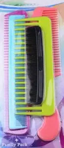 BEKNER 5 Pieces Colorful Hair Combs Set for Kids Women Men Colorful Plastic Fine Dressing Comb (Multicolor)