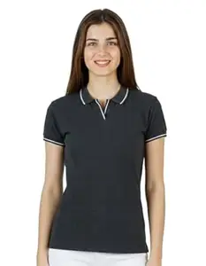 Scott International Women’s Cotton Polo T-Shirt | Half Sleeve Plain Collar Tee | Stylish Casual Top | Plain T-Shirt for Girls | Workwear for Office & Casual Wear