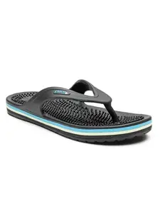 Welcome PURE Men's Slippers/FlipFlops Lightweight Super Flexible Arch Support Durable Anti Skid & Stylish Dailywear Slippers/FlipFlops for Men M-PURE-76-BLK_10