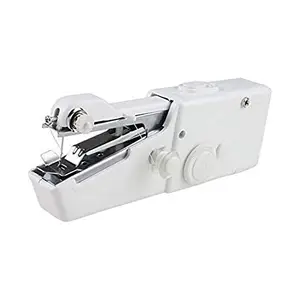 BOUGHT First Electric Craft Mini Lightweight Stitch Handheld Cordless Portable Sewing Machine For Home Tailoring, Hand Machine For Stitching (White)