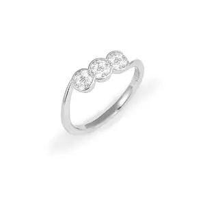 TOUCH925 Sterling Silver Fraser GlisteningRing for Women | Gift for Womens Wife Girls | stylish finger rings Size-7