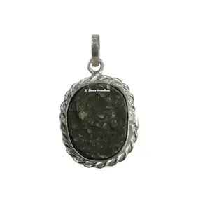 SJ Shree Jewellers Pyrite Stone Original Pendant for Men and Women - Real Pirate Stone Crystal Pendant for Money, Wealth, Abundance and Success