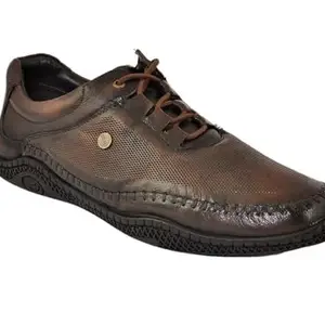 DAVIN Genuine Leather Brown Casual Shoes for Men: BUCKAROO