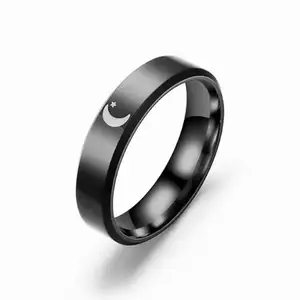Salty Alpha Anti Tarnish Moon Signet Stainless Steel Finger Ring for Men | Stylish Durable Jewellery Accessories | Rings for Man | Minimal Jewelry | Birthday Gift for Boys (Size - 10)
