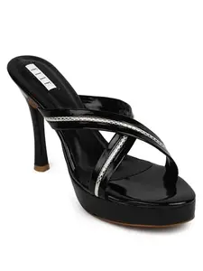 ELLE Women Sandal,Black,UK-5