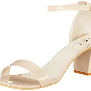 VAGON Women's Cream Patent Fashion Sandals - 3 UK (36 EU) (VJ1277)