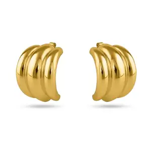 PALMONAS Triple C Stud Earrings for Womens - Waterproof & Anti-Tarnish, Gift for Girls & Women