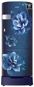Samsung 223 L, 3 Star, Digital Inverter, Direct-Cool Single Door Refrigerator (RR24D2Z23CU/NL, Camellia Blue, Base Stand Drawer)