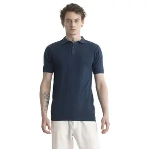 SNITCH StitchSensei Navy Slim Fit T-Shirt