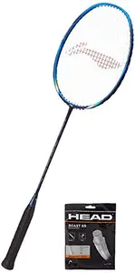 Li-Ning Li Ning US-988 Lite Plus Badminton Racket with Head Badminton String Boast 65 White