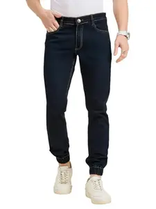 STUDIO NEXX Men's Jogger Fit Carbonblack Jeans | Non Stretchable Joggers