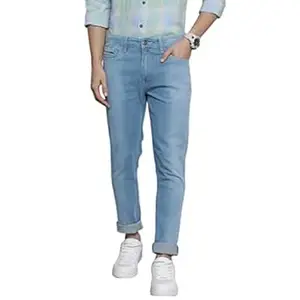 The Indian Garage Co Men Regular Fit Solid Mid-Rise Stretchable Jeans