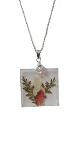 ANGEL HANDMADES Natural Resin Pendant Necklace - Handcrafted Jewelry for Women and Girls | KK-119