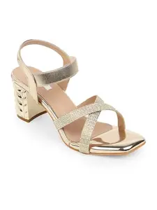 ELLE Women Sandal,Gold,UK-5