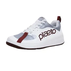 Plaeto Men's Drift Multiplay Sports Shoes, (White/Red), 9UK