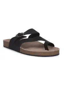 Bata Men's Slip-on Sandal - BLACK (6 UK) (8736007)