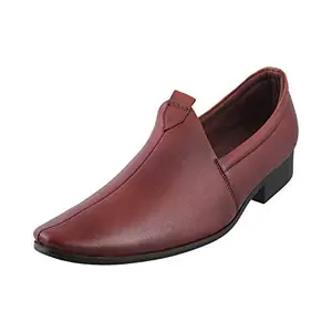 Metro Men's Brown Leather Formal Shoes-9 UK (43 EU) (19-5287)