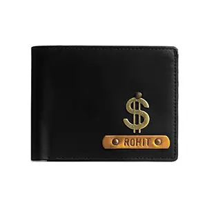 The Messy Corner Personalised Mens Wallet with Charm - Black