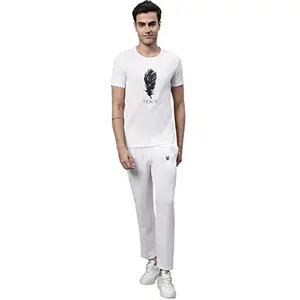MACK JONNEY White Cotton Printed Co-ord Set Tracksuit for Men-T_PRT_23_WHT_D10_WHT_02-S