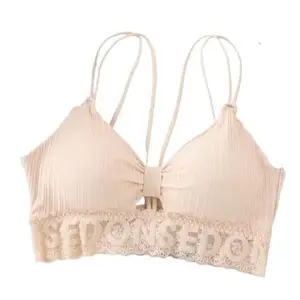 Women Sexy Sports Bra Tops for Top Fitness Yoga Female Pad Sportswear Vest Tank Tops Sport Push Up Bralette Blouse Top Womens Workout Bras (Pack of 1) Skin SKIN-B-03-30