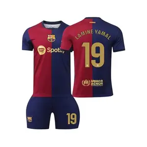 meesi 10 Sports Football Team Home Jersey 2024 with Printed Shorts for (Boys,Kids,Men)(Small 36,Multicolor-05)