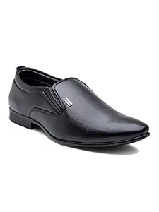 Action D-751 Men's Black Synthetic Slip-On Formal Shoes