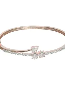 Priyaasi Elegant American Diamond Rose Gold Bracelet