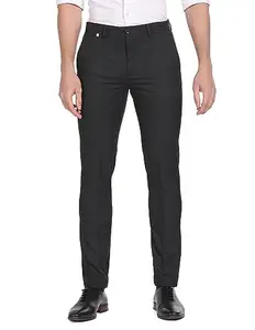 Arrow Men's Slim Pants (ANAGTR2282_Charcoal